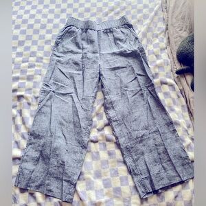 Tahari linen wide leg pants